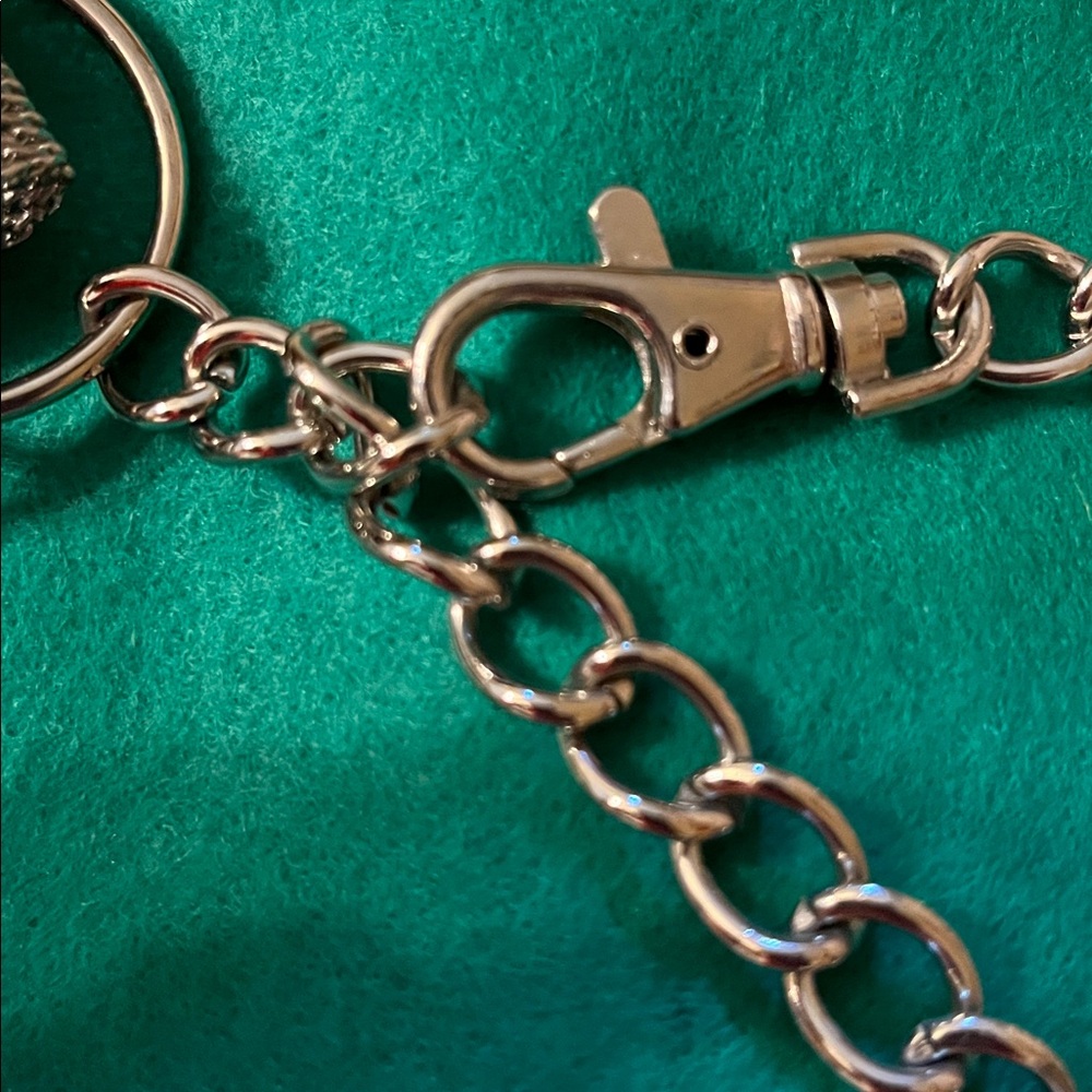 Adjustable Silver Tone Ring Chain Maille Hook End… - image 6